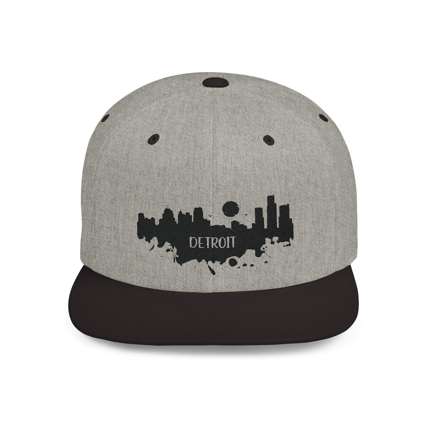 Detroit Skyline Snapback Cap Detroit Skyline Stitched embroidered