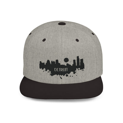 Detroit Skyline Snapback Cap Detroit Skyline Stitched embroidered