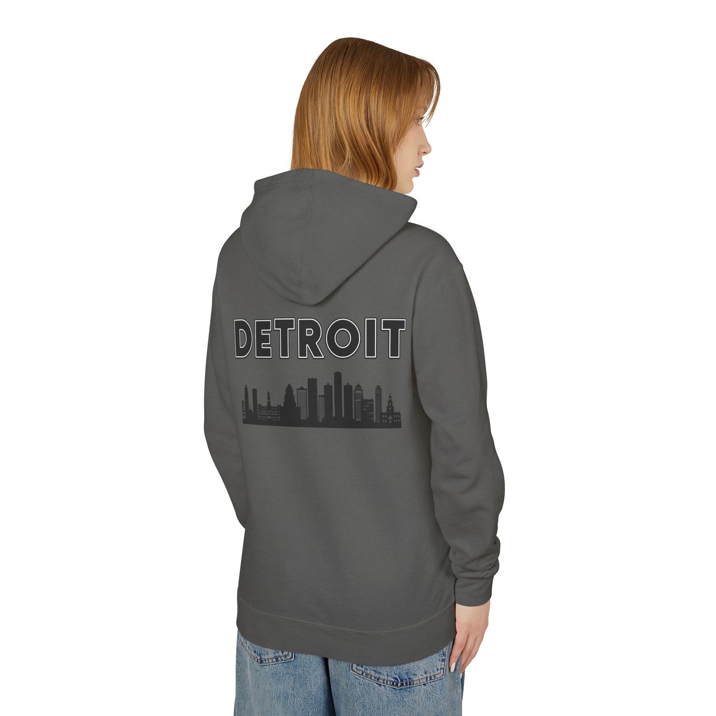 Detroit Style Lightweight Hoodie, Motor City Fashion Sweatshirt, Michigan Urban