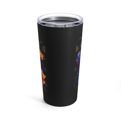 Celestial Sun Moon Yin Yang Zodiac Tumbler 20oz, Astrology Drinkware, Galaxy