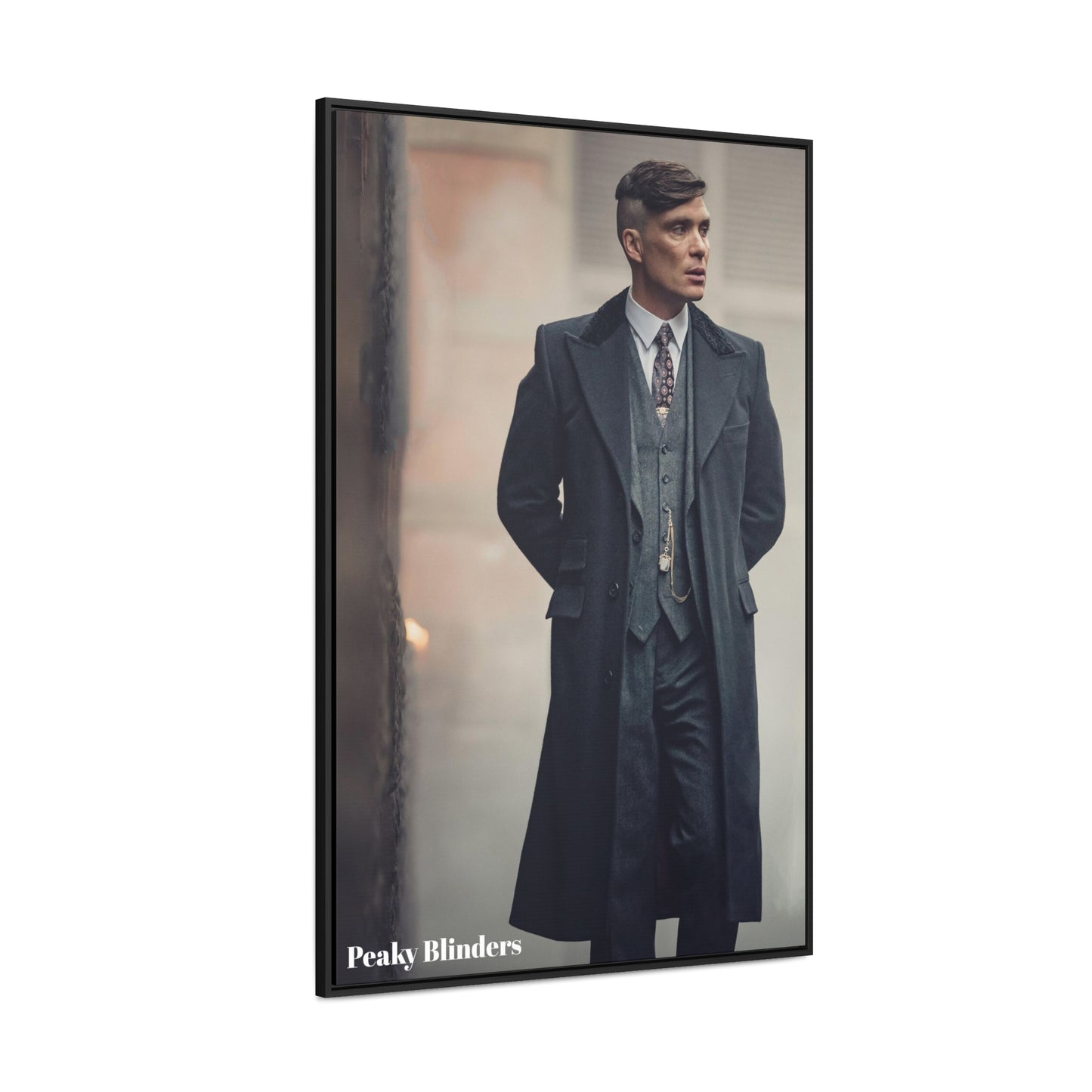 Canvas Wrap Wall Art, Thomas Shelby Peaky Blinders Poster Print, Vertical Frame,