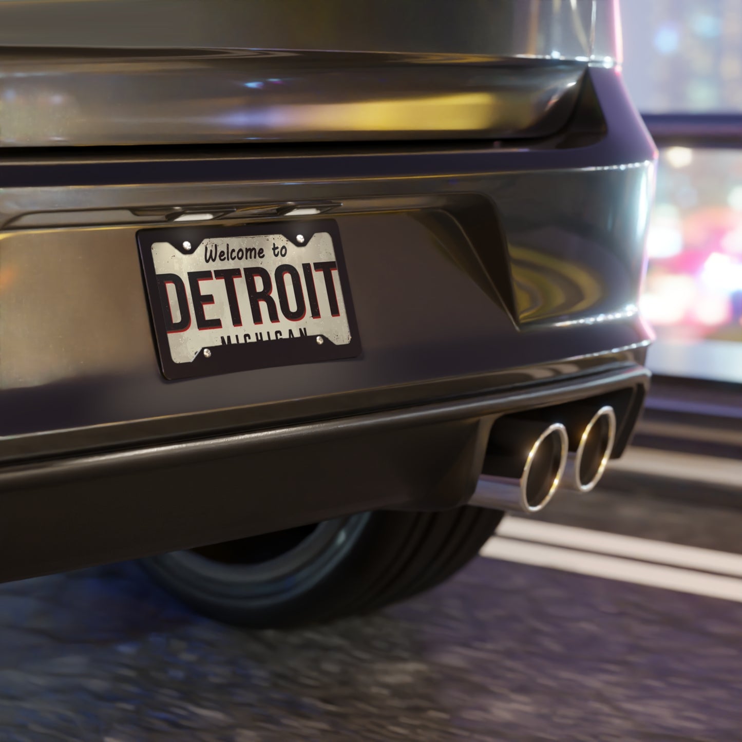 Welcome to Detroit Vanity Plate car plate