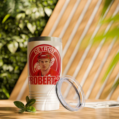 Bob Probert Detroit Red Wings #24 Ringneck Tumbler, 20oz - NHL Hockey Fan Gift,