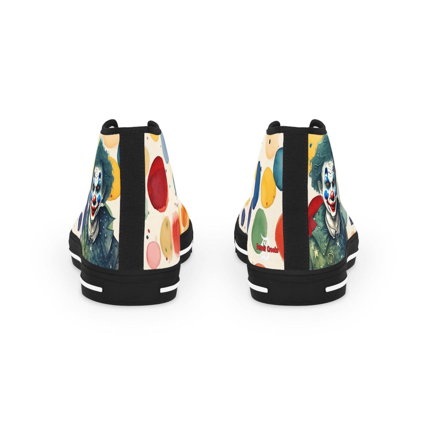 Detroit Crooks Design Clowns circus Men's High Top Sneakers