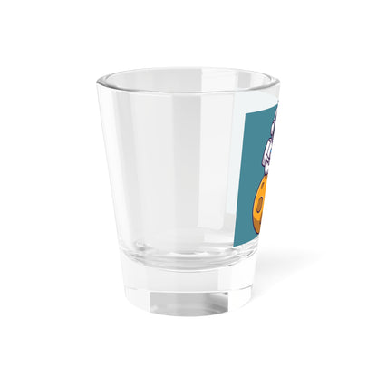 Space man fishing from the moon  Shot Glass, 1.5oz