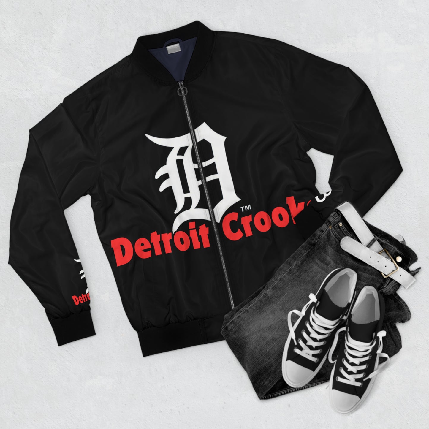 Detroit Crooks Men's Bomber Jacket (AOP)