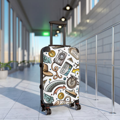 Vintage Travel Suitcase, Retro Style Luggage for Traveling, Modern Design