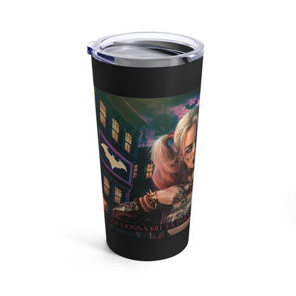 Tumbler 20oz, Harley Quinn takes on gotham, DC Comics Gift, Joker Girlfriend