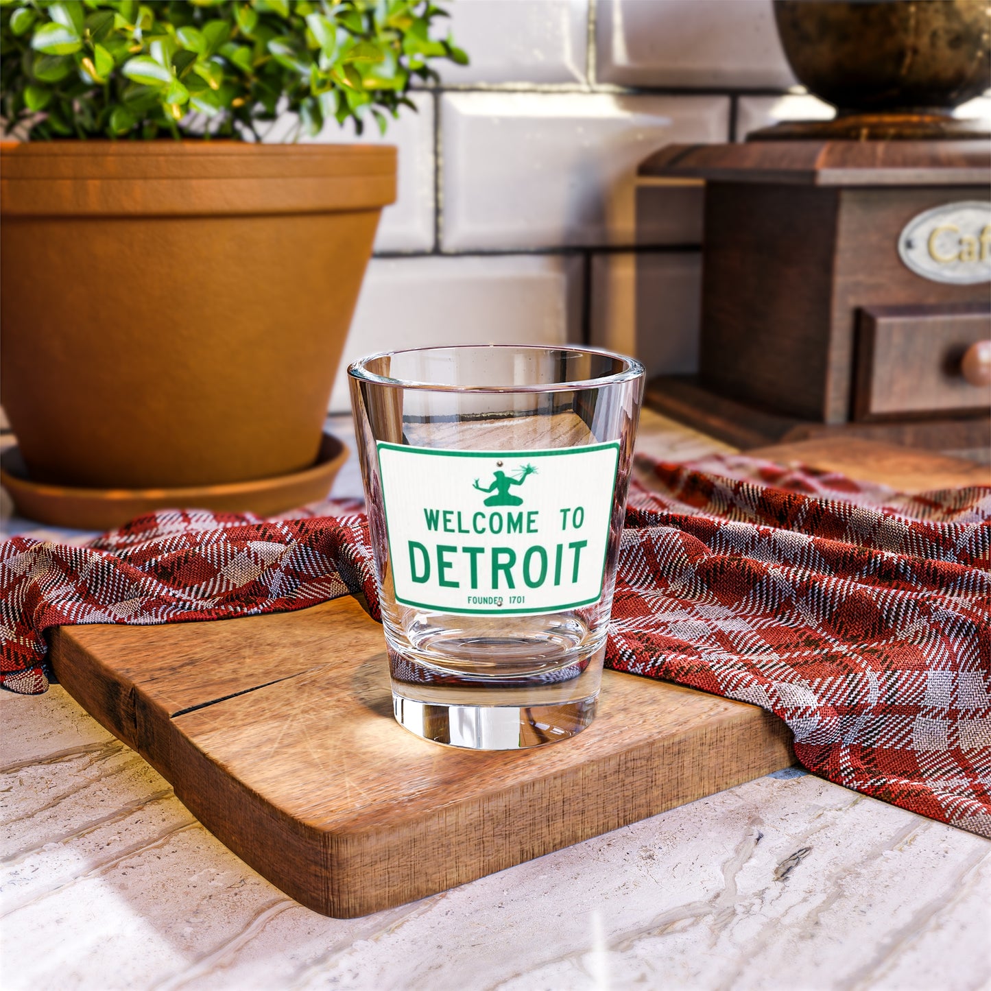 Welcome to Detroit Shot Glass, 1.5oz