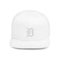 Detroit D Flat Bill Snapback Hat - Embroidered Baseball Cap, Detroit English D