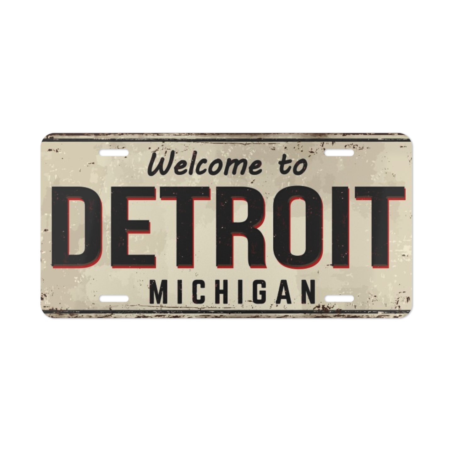 Welcome to Detroit Vanity Plate car plate