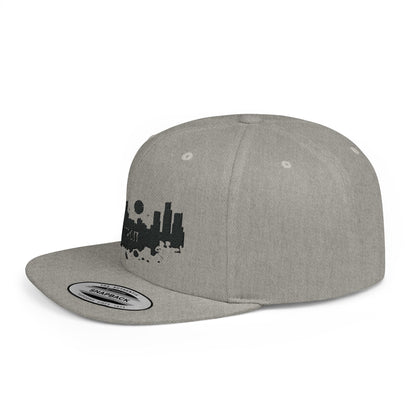 Detroit Skyline Snapback Cap Detroit Skyline Stitched embroidered