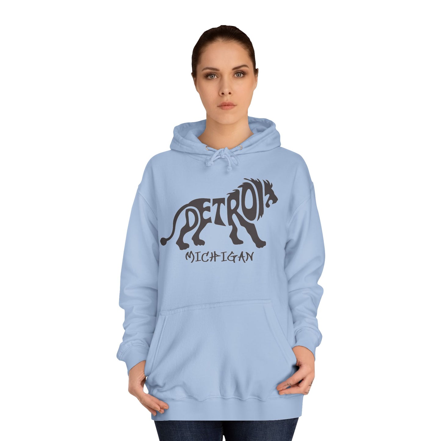 Detroit Lions Vintage Logo NFL Unisex College Hoodie 2 prints