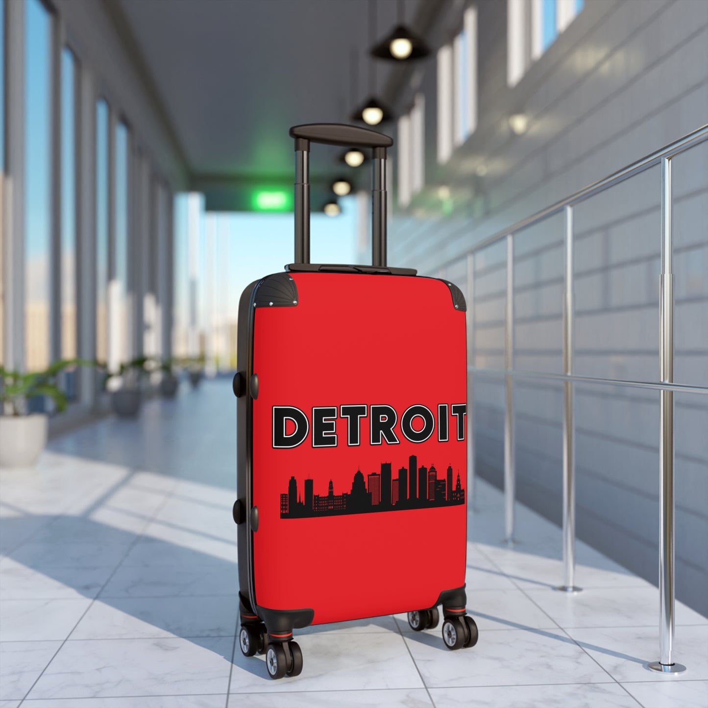 Suitcases with Detroit Skyline, Travel Luggage, Vacation Bags, Traveling Gear,