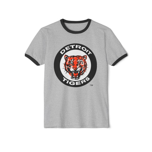 Detroit Tigers Logo Vintage / old school Unisex Cotton Ringer T-Shirt