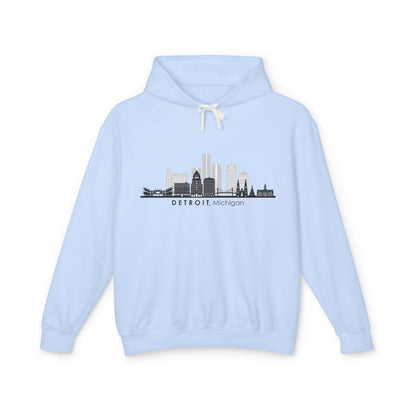 Detroit City Skyline Lightweight Hoodie