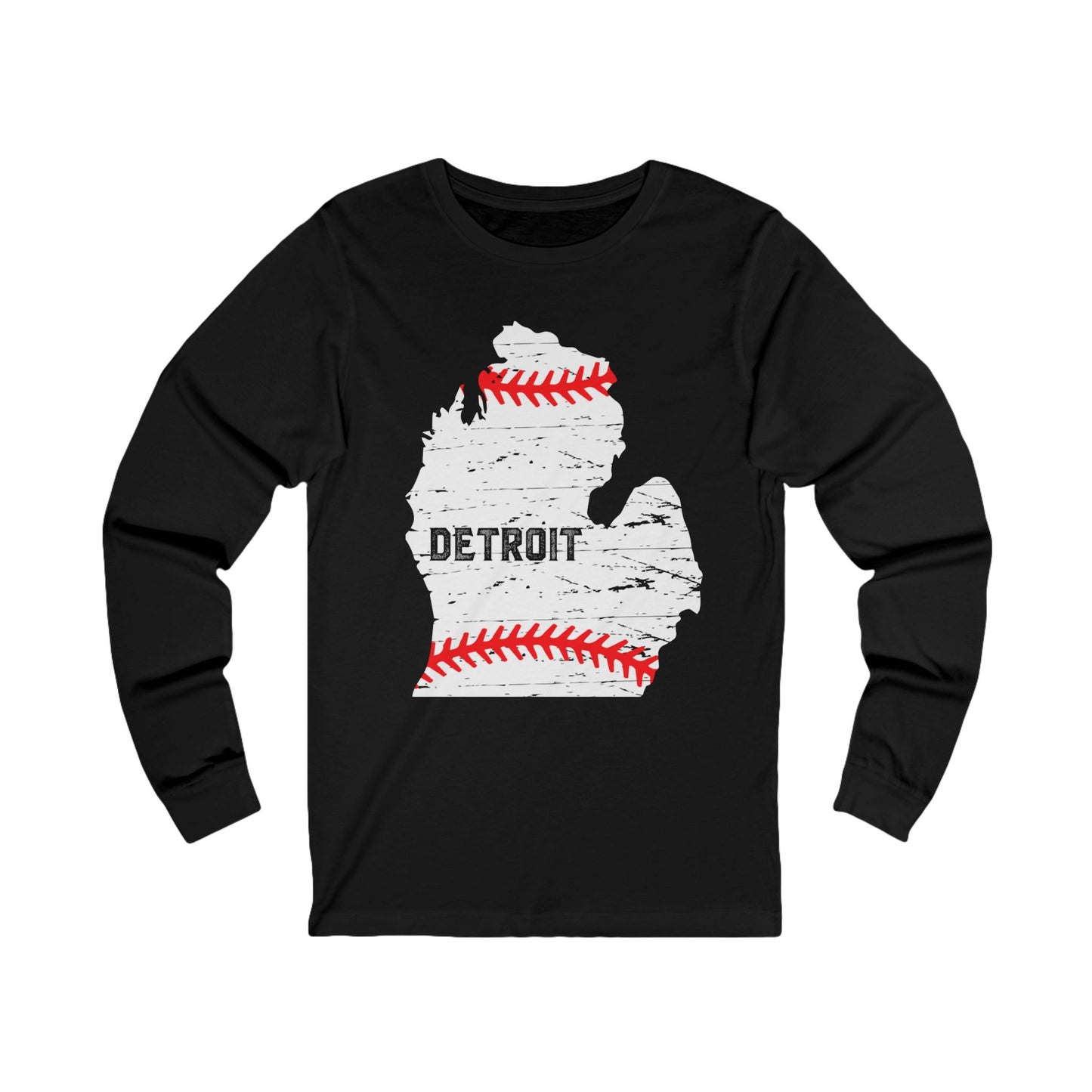 Detroit Tiger Baseball Unisex Jersey Long Sleeve Tee 2 prints