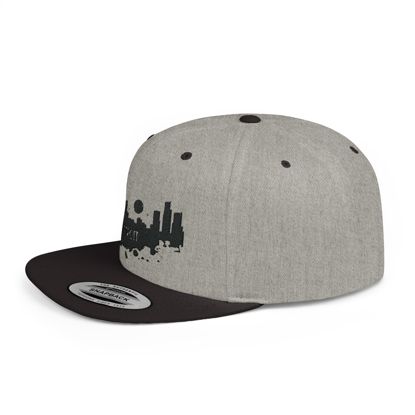 Detroit Skyline Snapback Cap Detroit Skyline Stitched embroidered