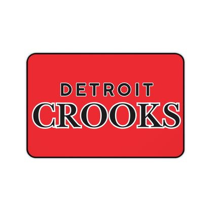 Detroit Crooks Design Desk Mat - Unique Gaming Mouse Pad, Cool Desk Accessory,