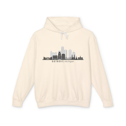 Detroit City Skyline Lightweight Hoodie