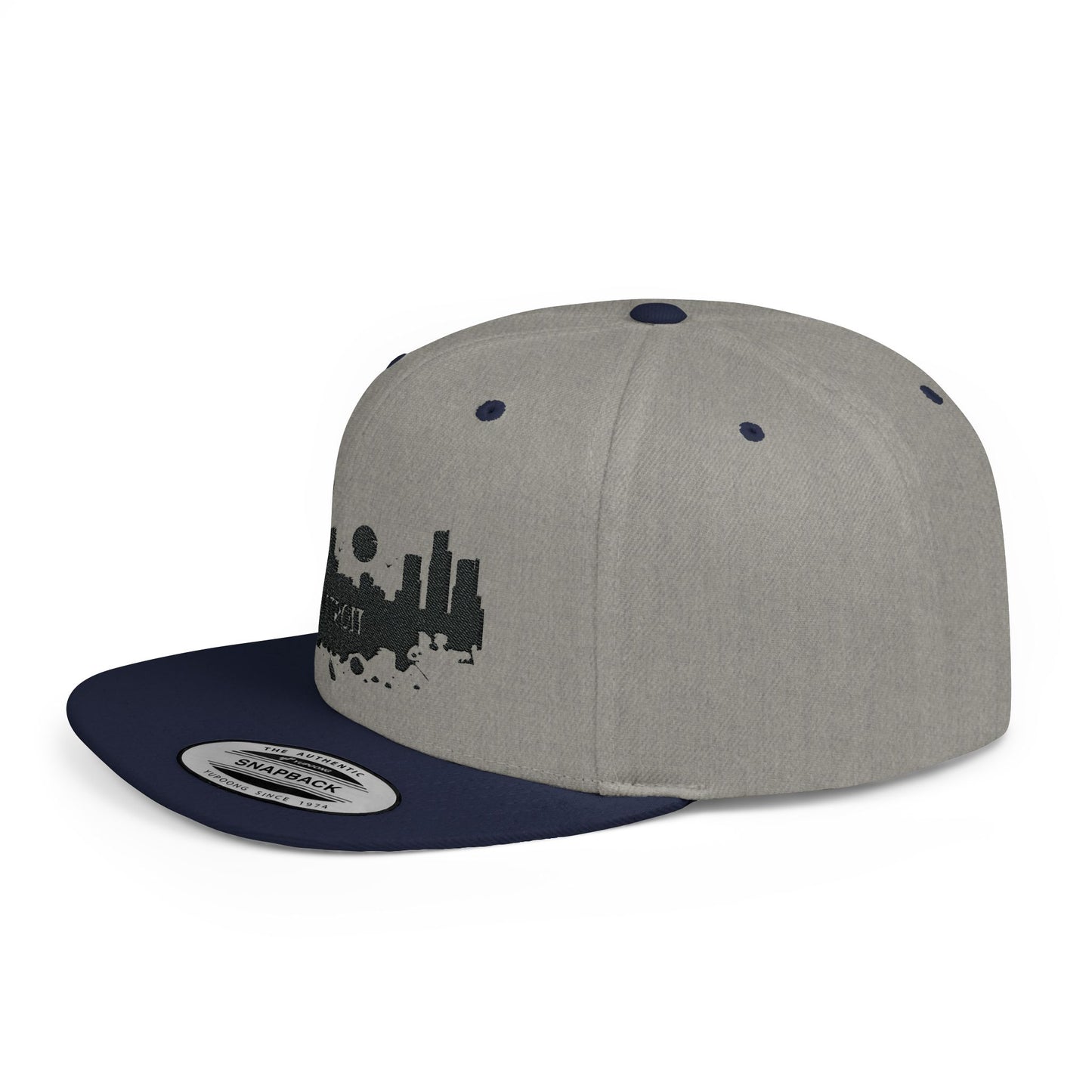 Detroit Skyline Snapback Cap Detroit Skyline Stitched embroidered