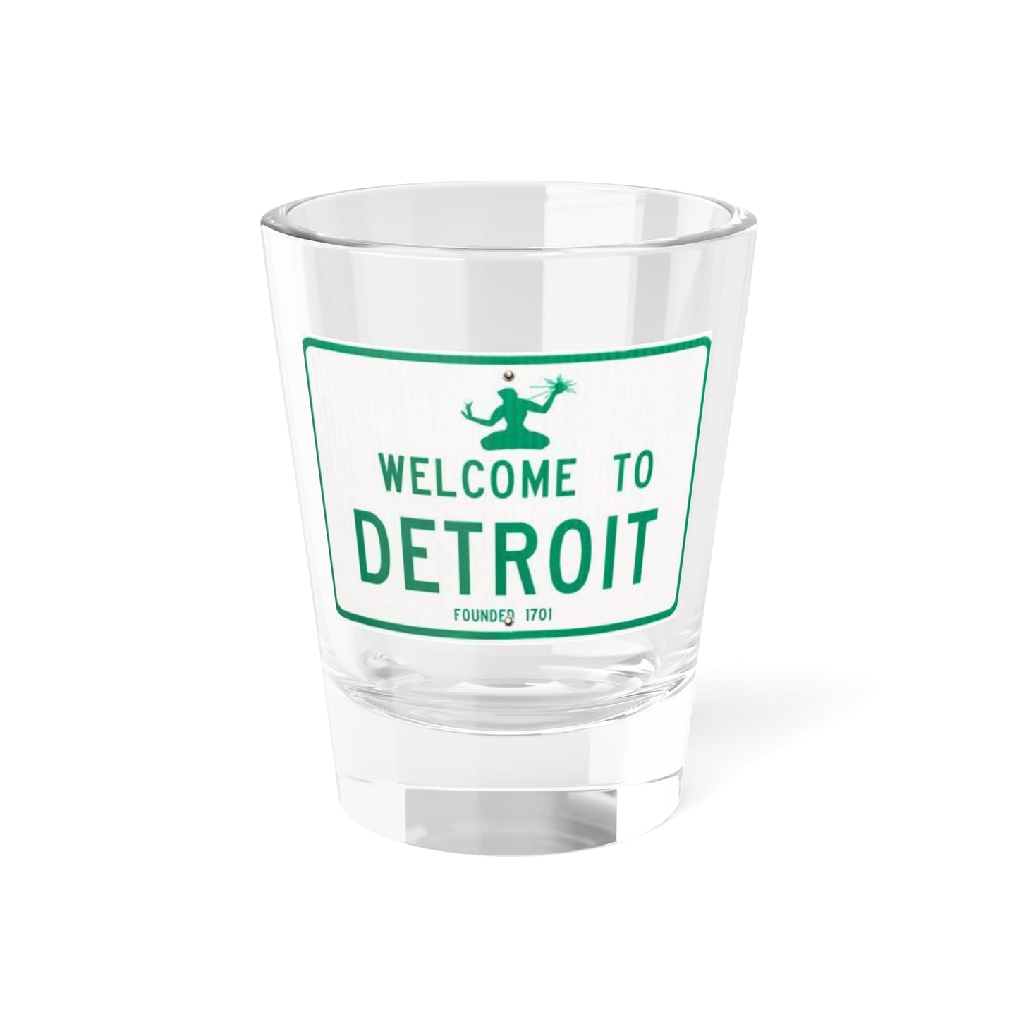 Welcome to Detroit Shot Glass, 1.5oz