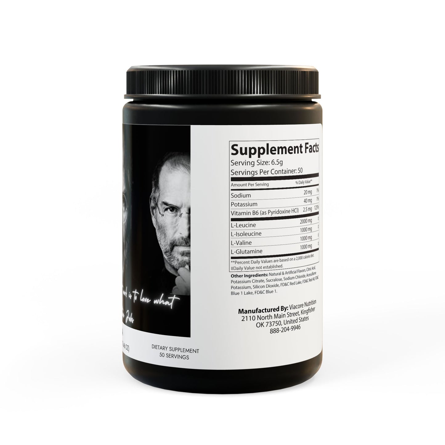 Steve Jobs  Pi 639 BCAA Supplement, Grape (325g, 11.46oz, 50 servings)