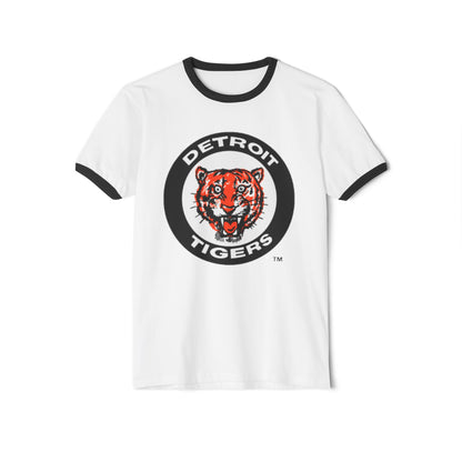 Detroit Tigers Logo Vintage / old school Unisex Cotton Ringer T-Shirt