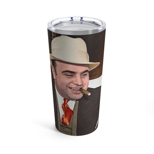 Al Capone Color Picture Tumbler 20oz, Gangster Mug, Mafia Themed Cup, Vintage