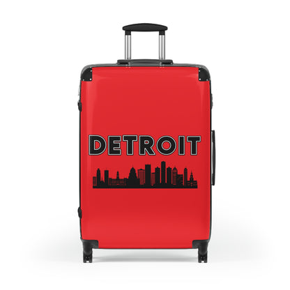 Suitcases with Detroit Skyline, Travel Luggage, Vacation Bags, Traveling Gear,