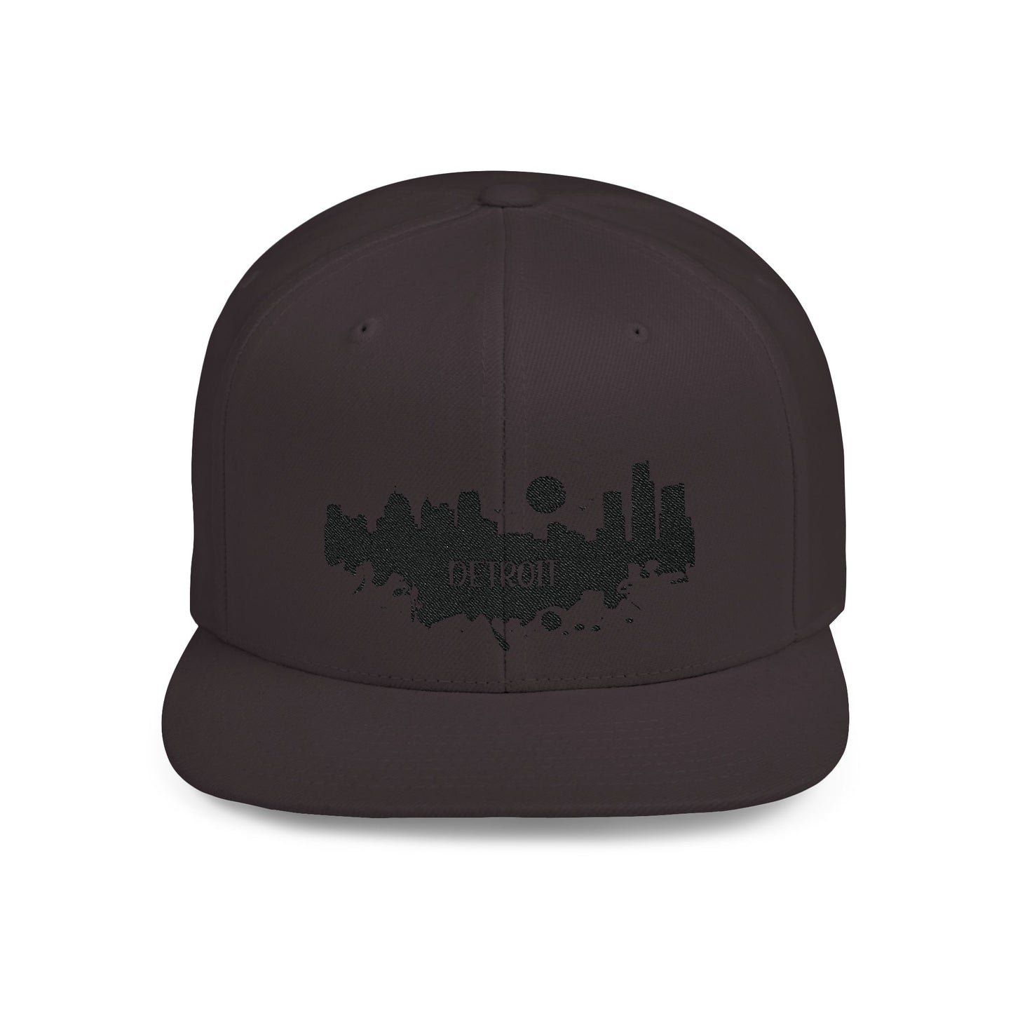 Detroit Skyline Snapback Cap Detroit Skyline Stitched embroidered