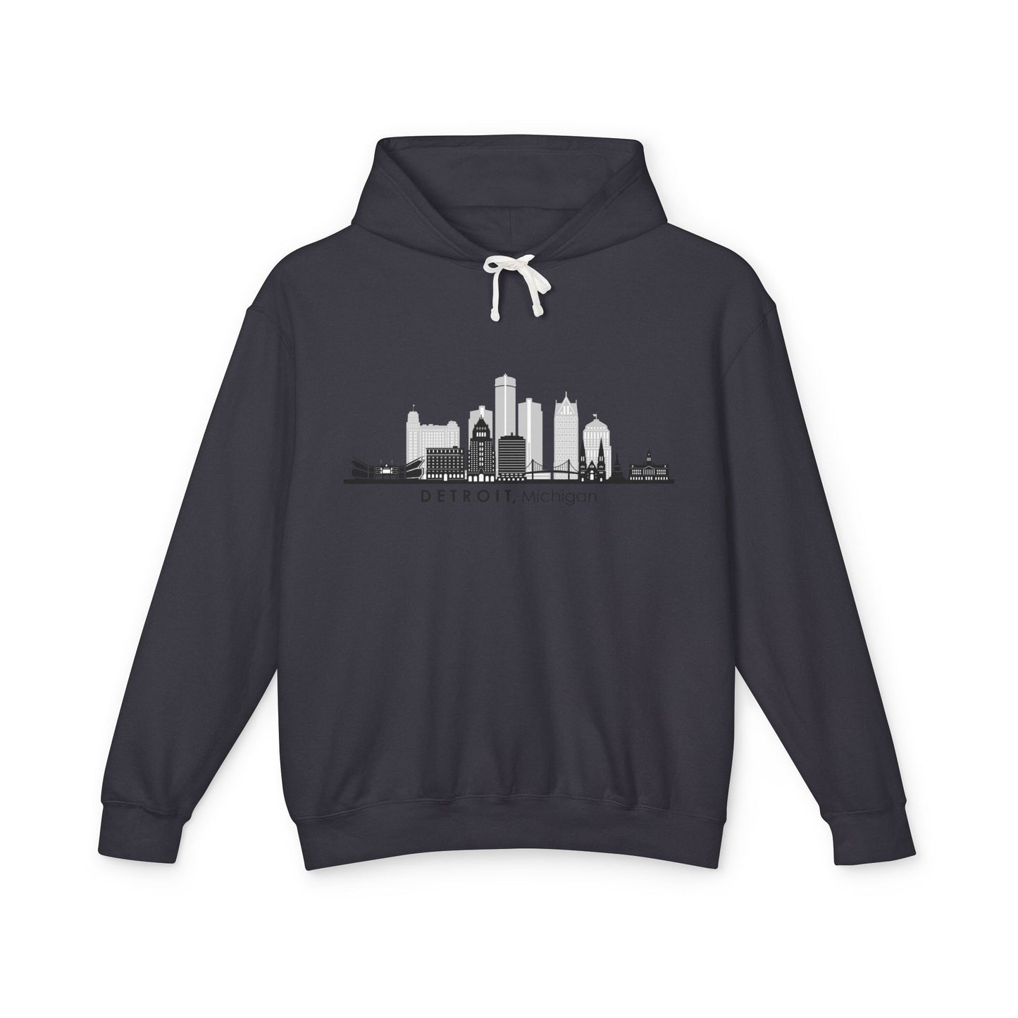 Detroit City Skyline Lightweight Hoodie