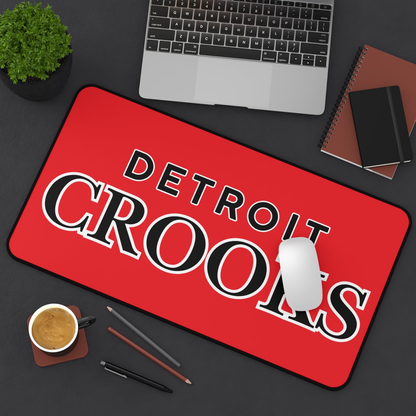 Detroit Crooks Design Desk Mat - Unique Gaming Mouse Pad, Cool Desk Accessory,