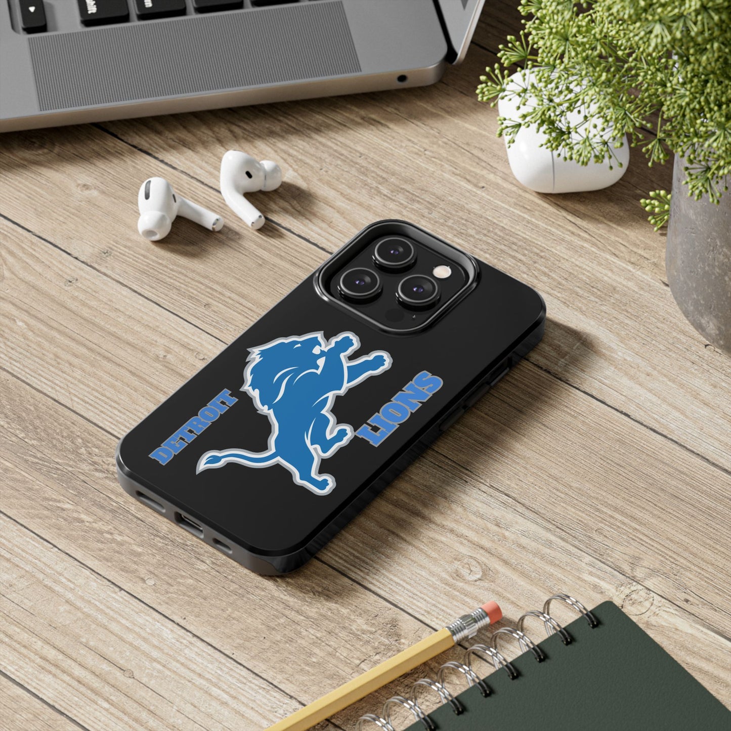 Detroit Lions iPhone Tough Phone Case, Football Fan Gift, Sports Phone Cover,