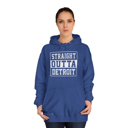 Straight outta Detroit Unisex College Hoodie