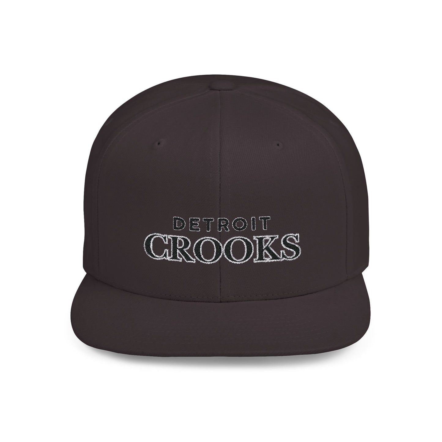 Detroit Crooks Flat Bill Snapback Hat, Embroiled 2025 Series Baseball Cap, Urban