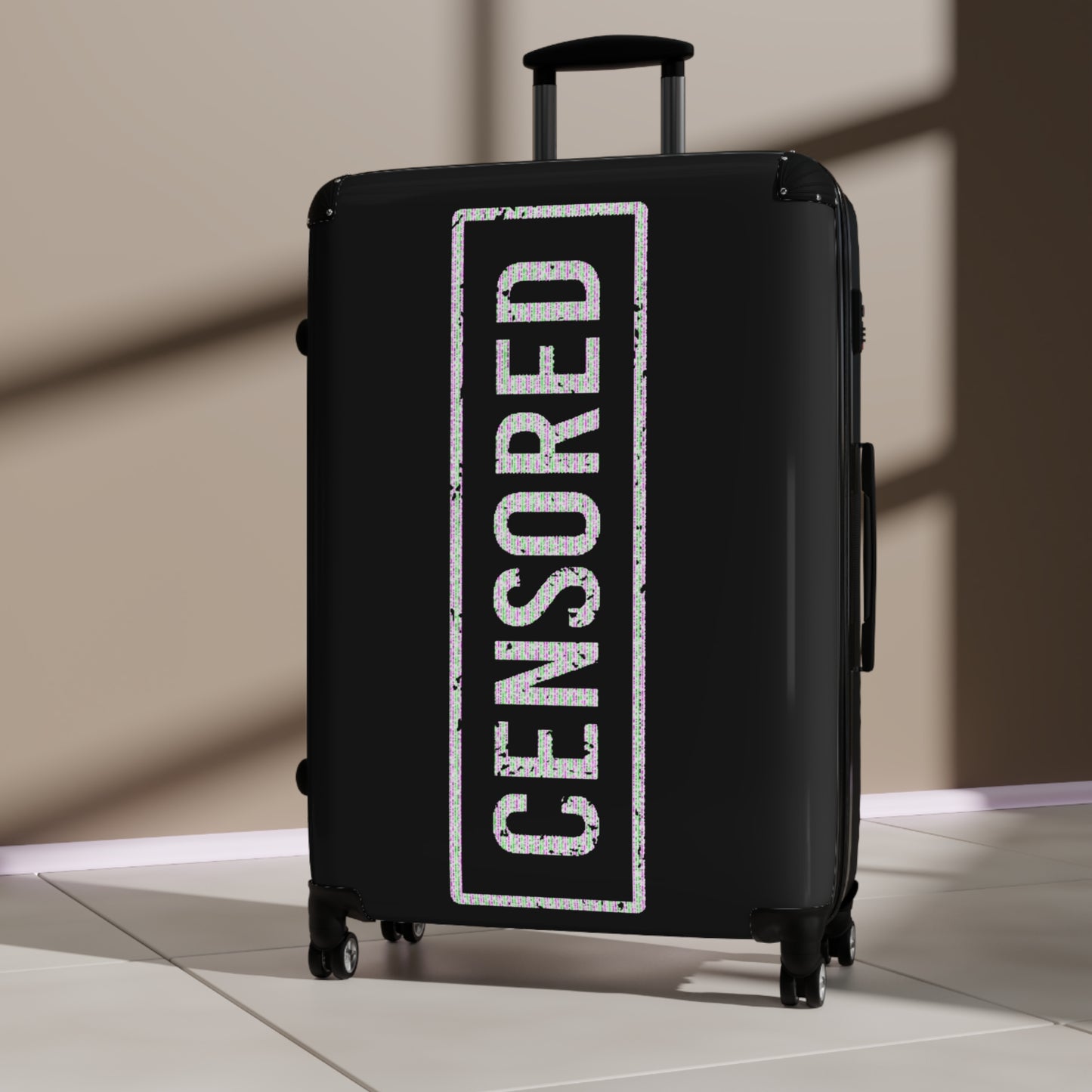 Suitcases, Censored Logo Travel Luggage Bag, Carry-On Vacation Accessories, TSA