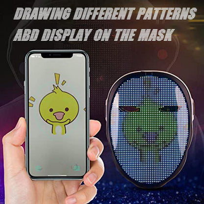 LED Face Transforming Luminous Face Mask for Parties- Battery Powered/USB Rechargeable_5