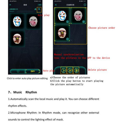 LED Face Transforming Luminous Face Mask for Parties- Battery Powered/USB Rechargeable_20