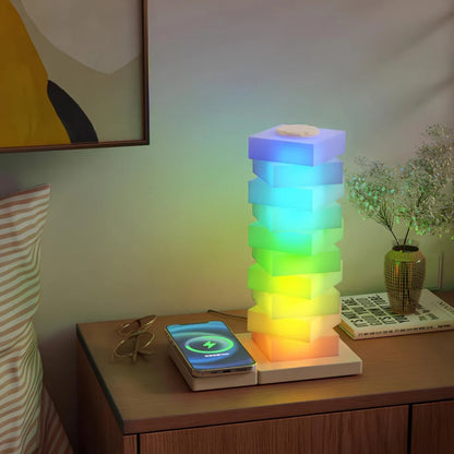 Wireless Charging Desk Lamp RGB Light With Color Changing_0