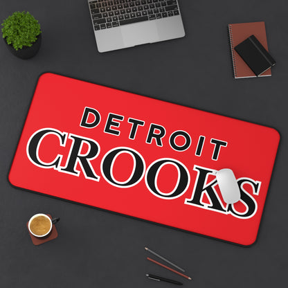 Detroit Crooks Design Desk Mat - Unique Gaming Mouse Pad, Cool Desk Accessory,