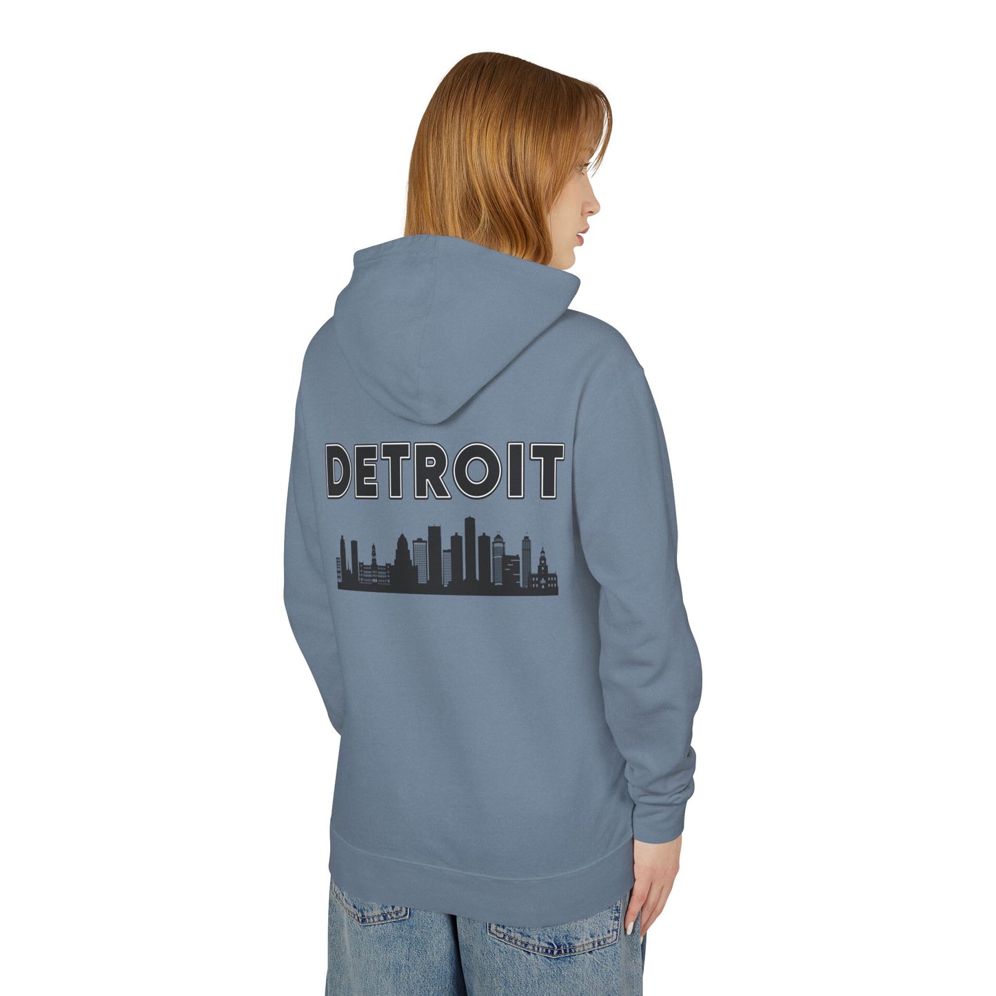 Detroit Style Lightweight Hoodie, Motor City Fashion Sweatshirt, Michigan Urban