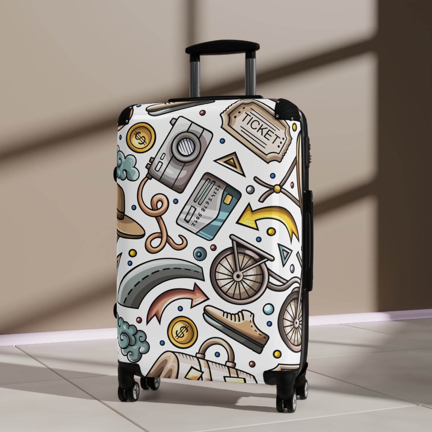 Vintage Travel Suitcase, Retro Style Luggage for Traveling, Modern Design