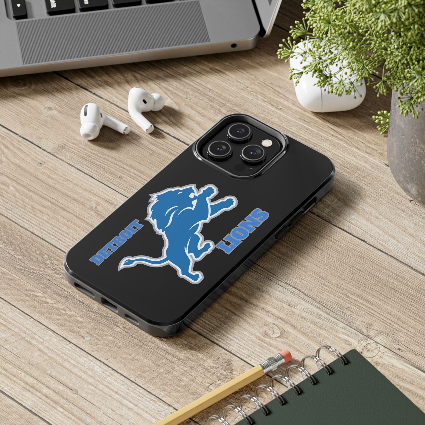 Detroit Lions iPhone Tough Phone Case, Football Fan Gift, Sports Phone Cover,