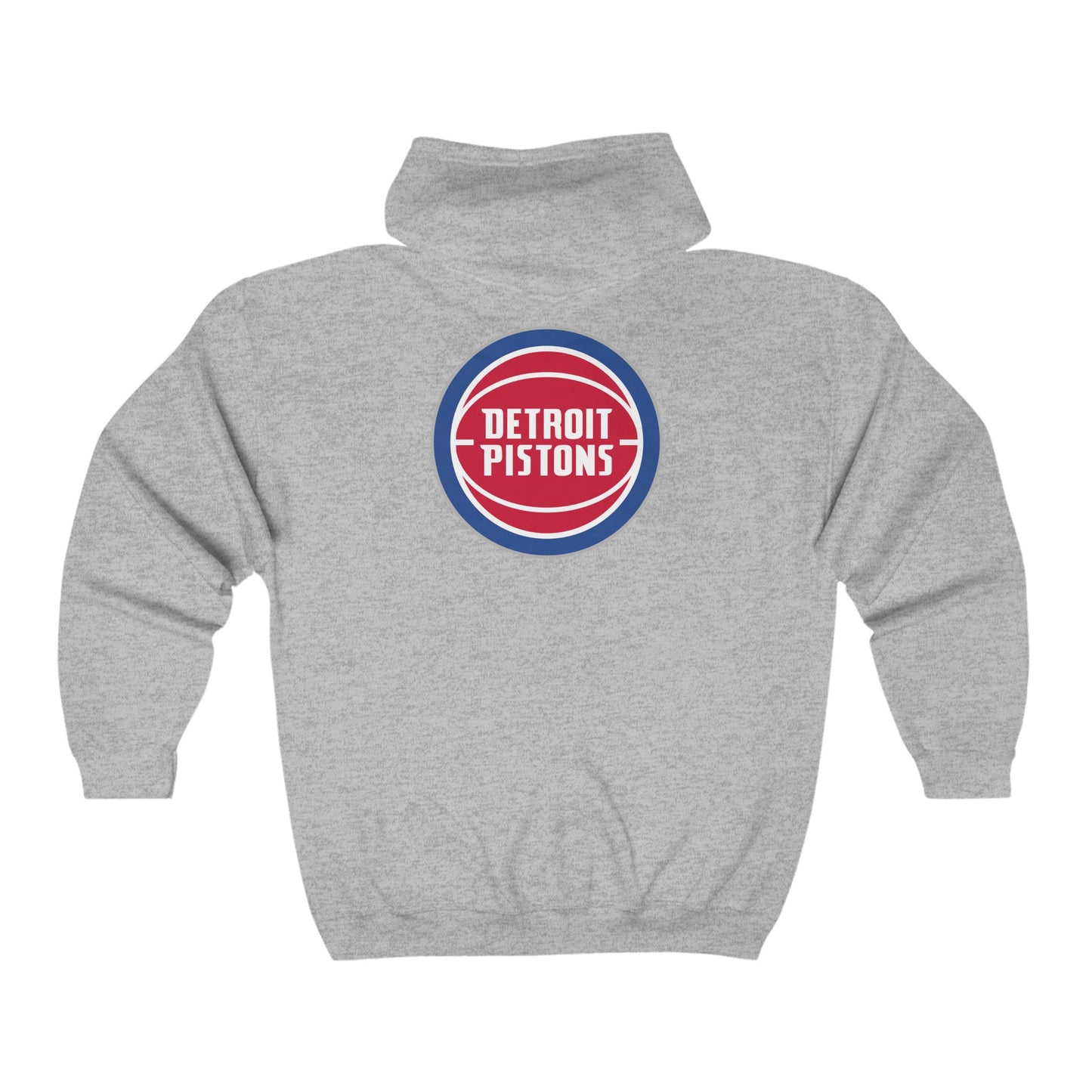 Detroit Pistons Zip Hoodie, Basketball Team Sweatshirt, Sports Fan Apparel, Full