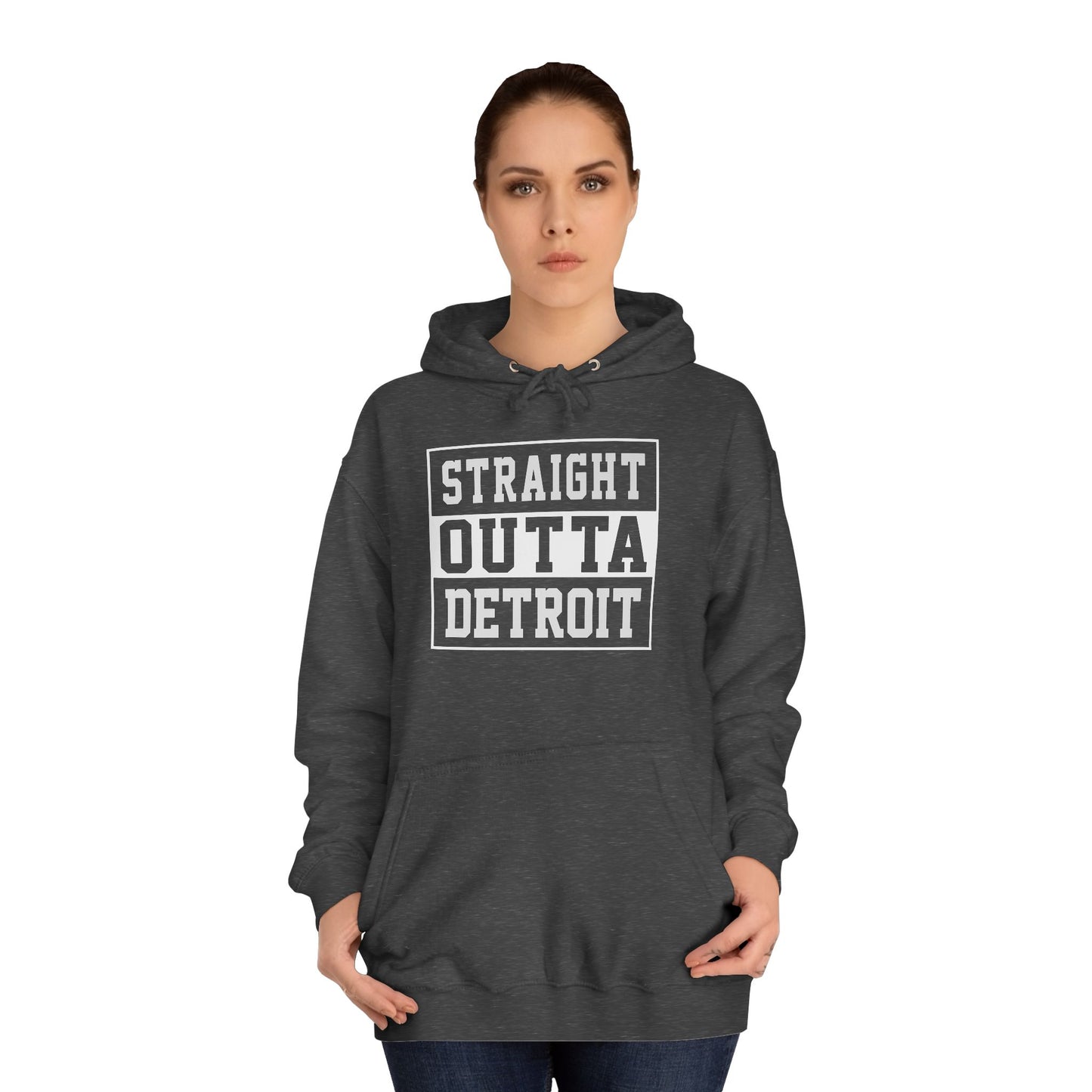 Straight outta Detroit Unisex College Hoodie