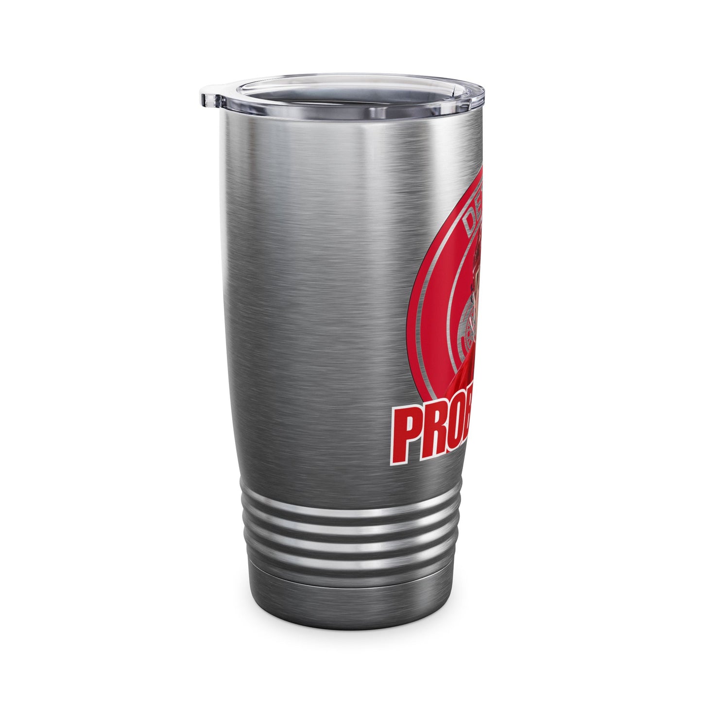 Bob Probert Detroit Red Wings #24 Ringneck Tumbler, 20oz - NHL Hockey Fan Gift,