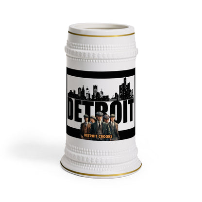 Beer Stein Mug Detroit Crooks Brand Est 1973