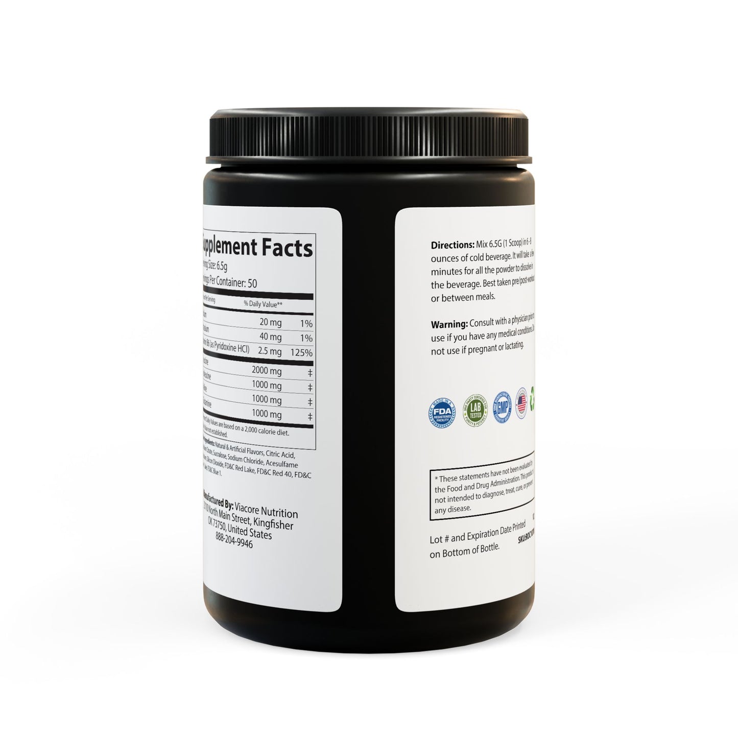 Steve Jobs  Pi 639 BCAA Supplement, Grape (325g, 11.46oz, 50 servings)