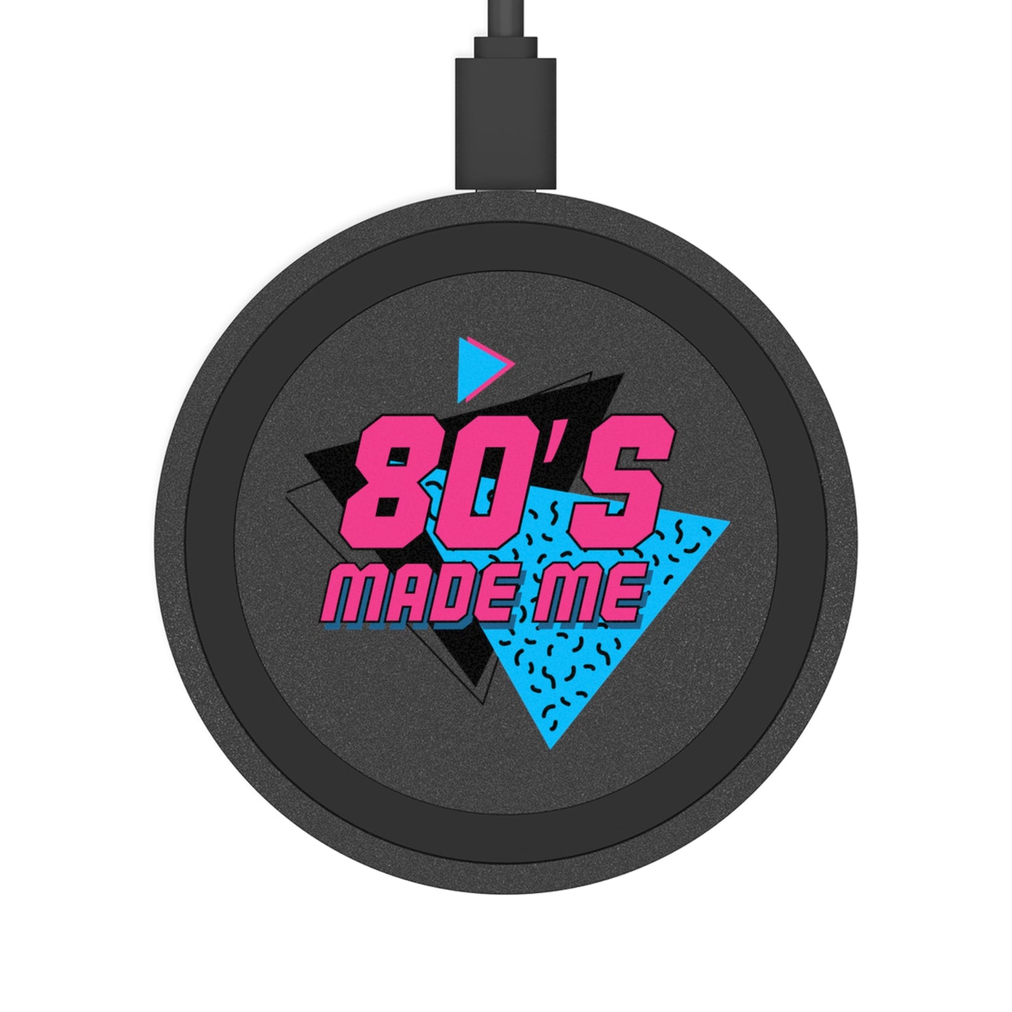 Wireless Charger Pad, 80s Made Me Logo Retro Design - Vintage Charging Mat,